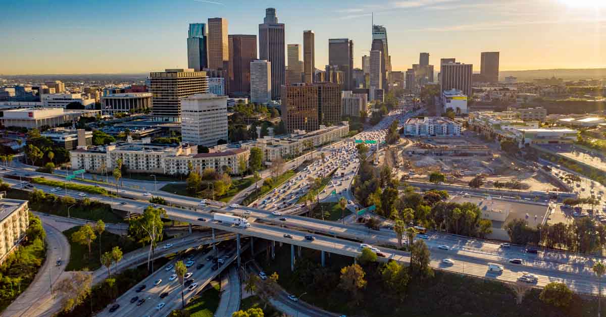 Freeway traffic in Los Angeles - Freeway Accident Lawyer